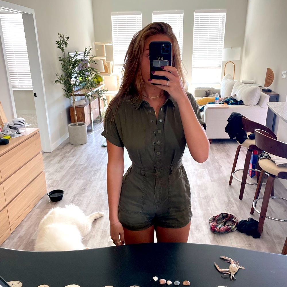 Green urban outfitters romper